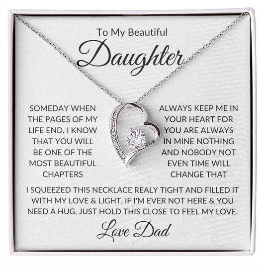 To My Beautiful Daughter | Forever Love Necklace
