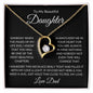 To My Beautiful Daughter - Forever Love Necklace