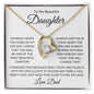 To My Beautiful Daughter | Forever Love Necklace
