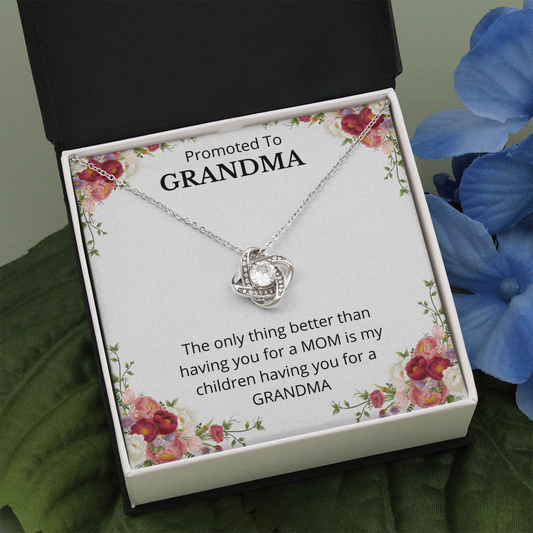 Promoted to grandma - Love Knot necklace