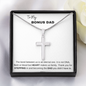To My Bonus Dad - Cross Necklace