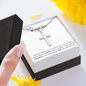To My Bonus Dad - Cross Necklace