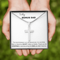 To My Bonus Dad - Cross Necklace