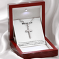 To My Bonus Dad - Cross Necklace