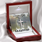 Promoted to Granddad - Cross Necklace