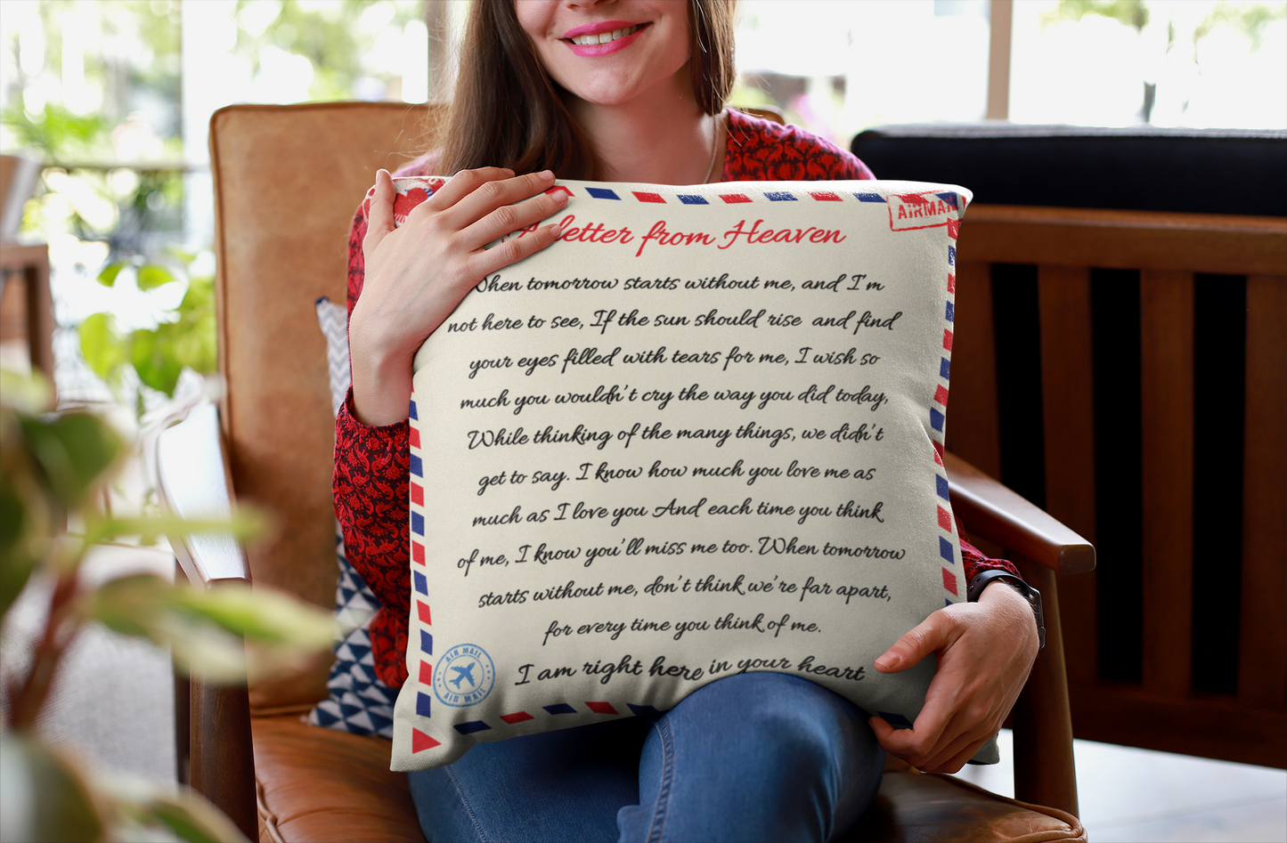 Letter From Heaven - Large 18x18 Pillow