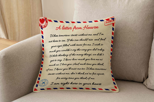 Letter From Heaven - Large 18x18 Pillow