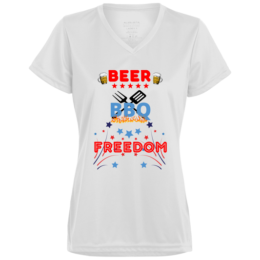 BEER BBQ FREEDOM Ladies' T-Shirt