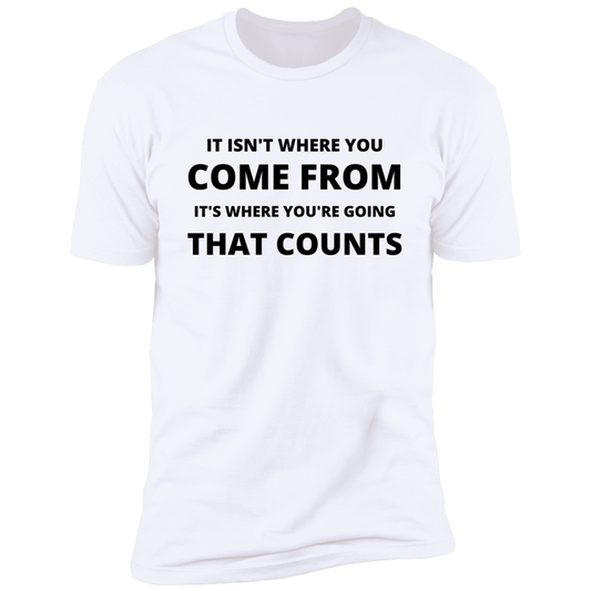 IT ISN'T WHERE YOU'RE GOING White Unisex T-Shirt