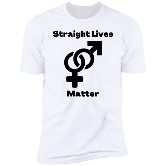 STRAIGHT LIVES MATTER White Unisex T-Shirt