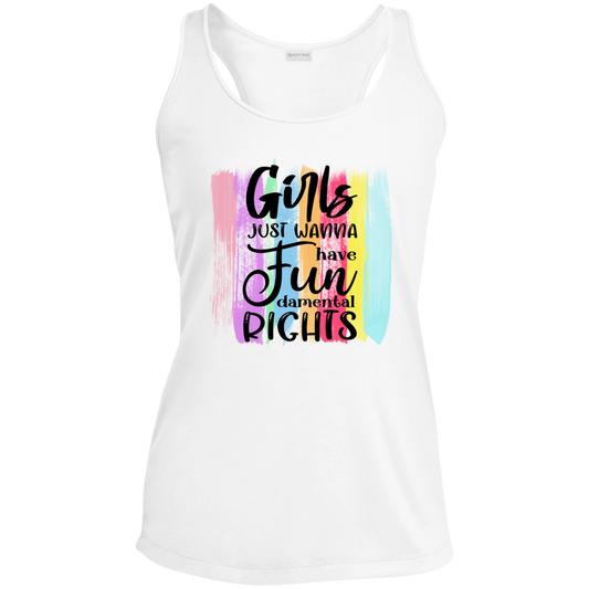 Girls Just Wanna Have FUN1 Ladies Tank Top T-Shirt