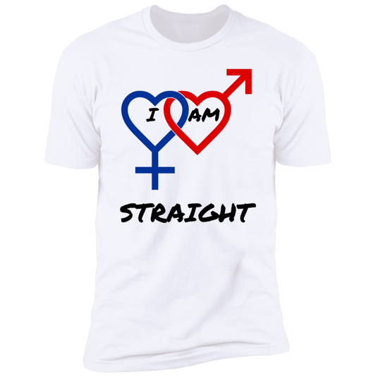 I AM STRAIGHT White Unisex T-Shirt