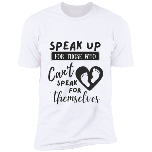 SPEAK UP THOSE WHO CAN'T White Unisex T-Shirt