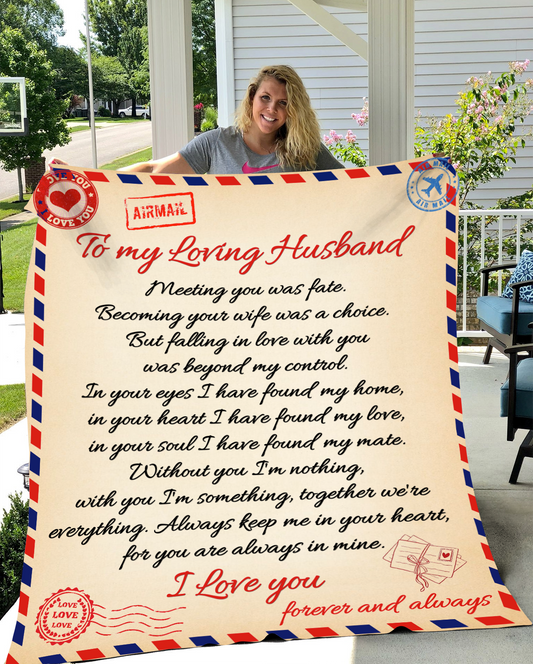 To My Loving Husband - Sherpa Blanket 50x60