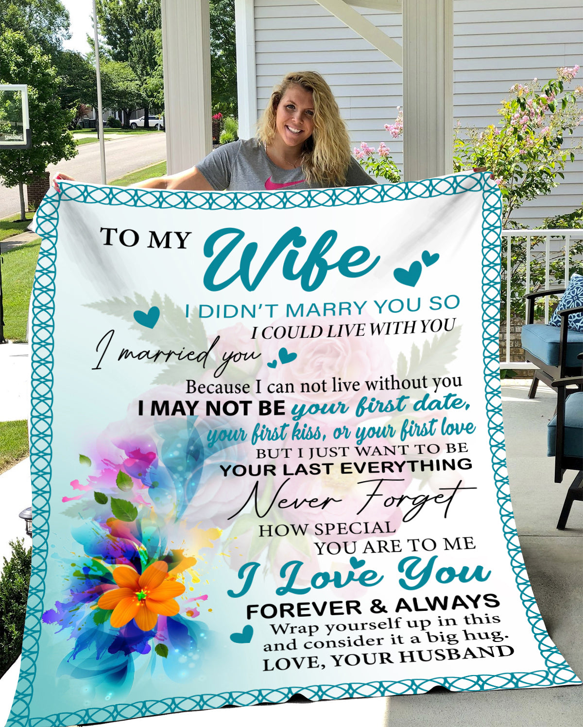 To My Wife Can't Live Without You - Sherpa Blanket 50x60