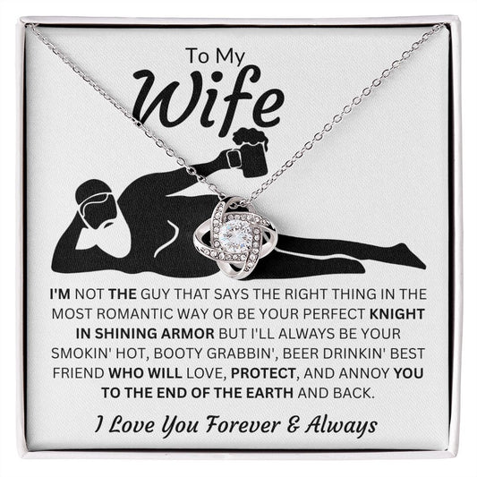 To My Wife I Love You | Love Knot Necklace