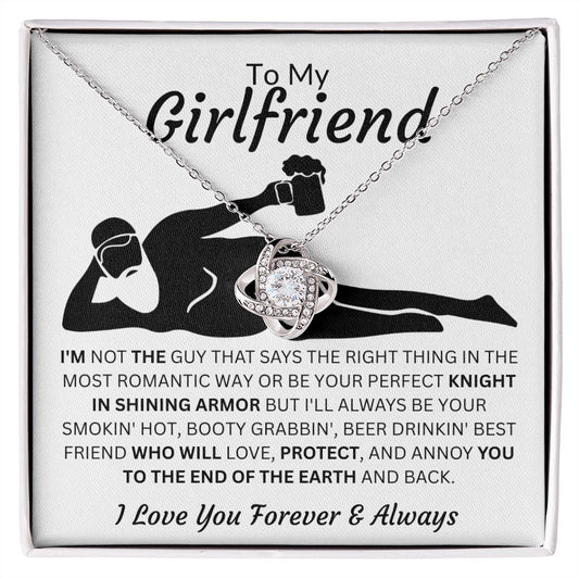 To My Girlfriend I Love You | Love Knot Necklace
