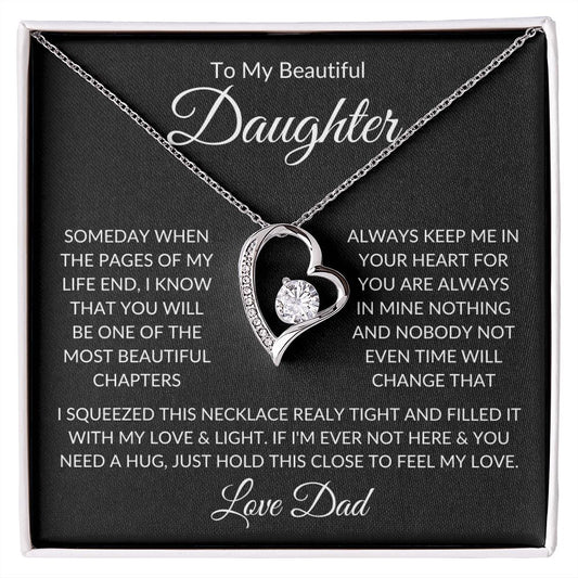 To My Beautiful Daughter - Forever Love Necklace
