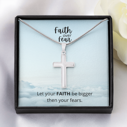 Faith Over Fear - Cross Necklace